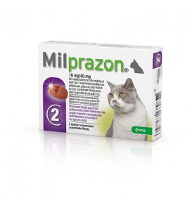 Milprazon Grote Kat -16 mg / 40 mg 2 tab