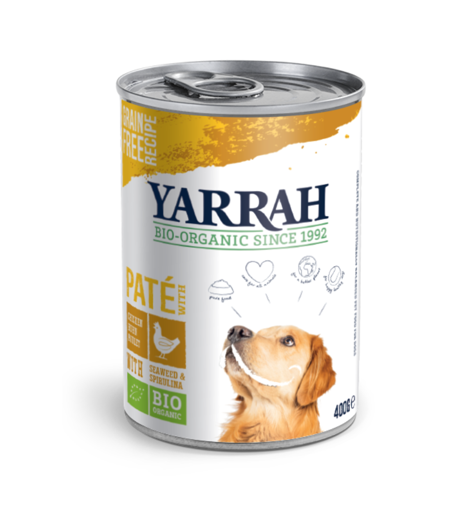 Yarrah Biologisch Hondenvoer Paté met Kip - 12 x 400 gram