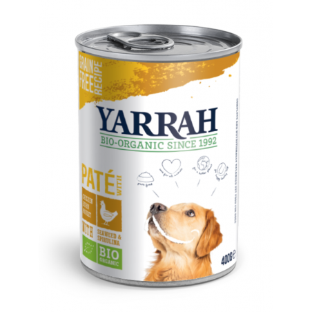 Yarrah Biologisch Hondenvoer Paté met Kip - 12 x 400 gram