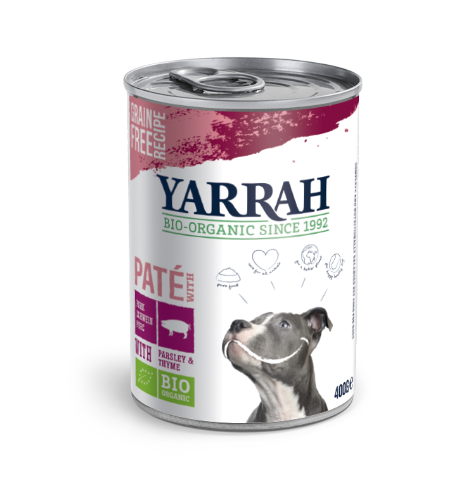 Yarrah Biologisch Hondenvoer Paté met Varkensvlees