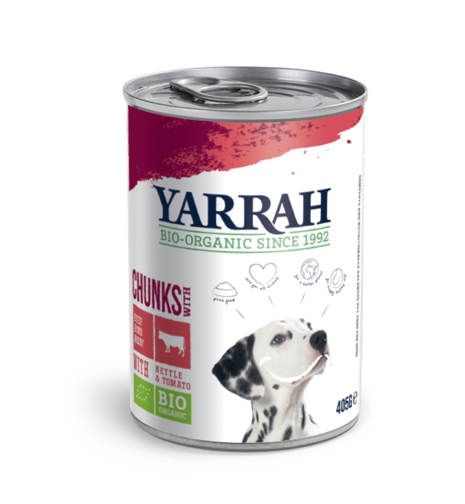 Yarrah Biologisch Hondenvoer Chunks met Kip en Rund
