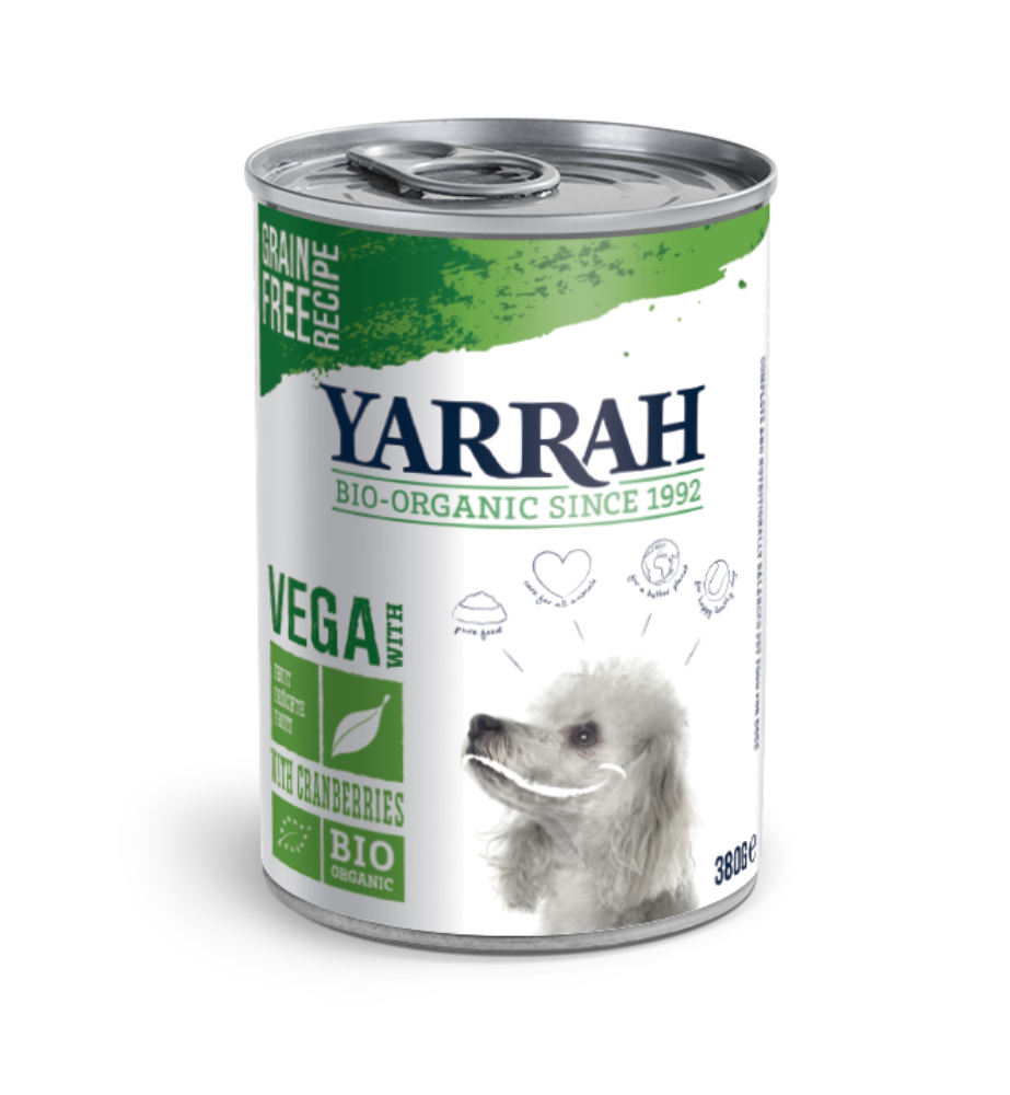 Yarrah Biologisch Hondenvoer Chunks Vega - 12 x 380 gram