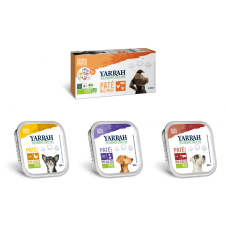 Yarrah Biologisch Hondenvoer Multi Pack - 6 x 150 gram