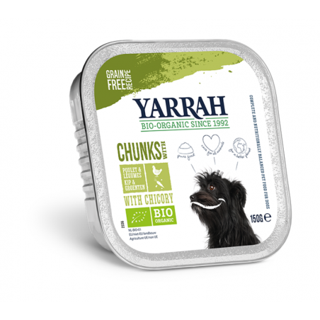 Yarrah Biologisch Hondenvoer Chunks met Kip & Groente - 12 x 150 gram
