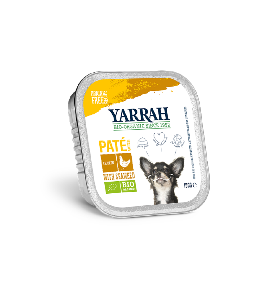 Yarrah Biologisch Hondenvoer Paté met Kip - 12 x 150 gram