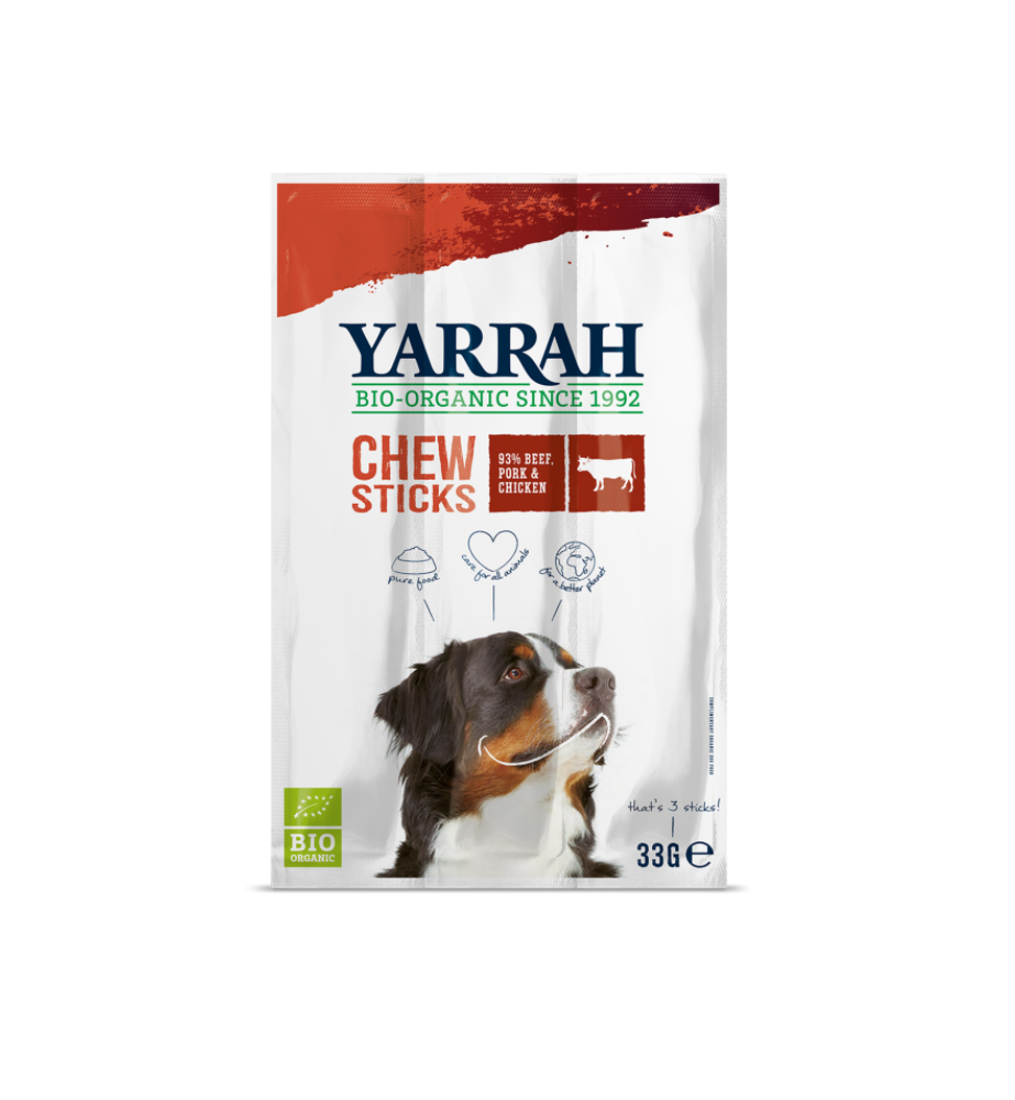 Yarrah Biologische Kauwstaafjes voor Honden - 25 x 33 gram