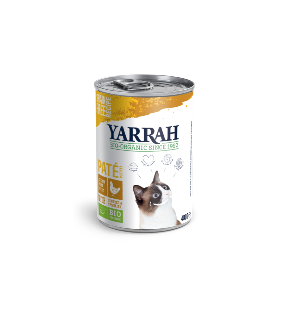 Yarrah Biologisch Kattenvoer Paté met Kip - 12 x 400 gram