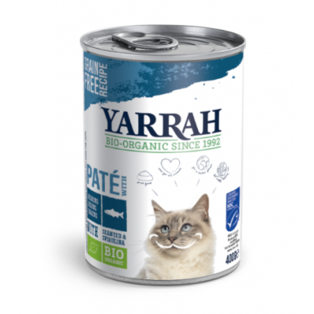 Yarrah Biologisch Kattenvoer Paté met Vis - 12 x 400 gram