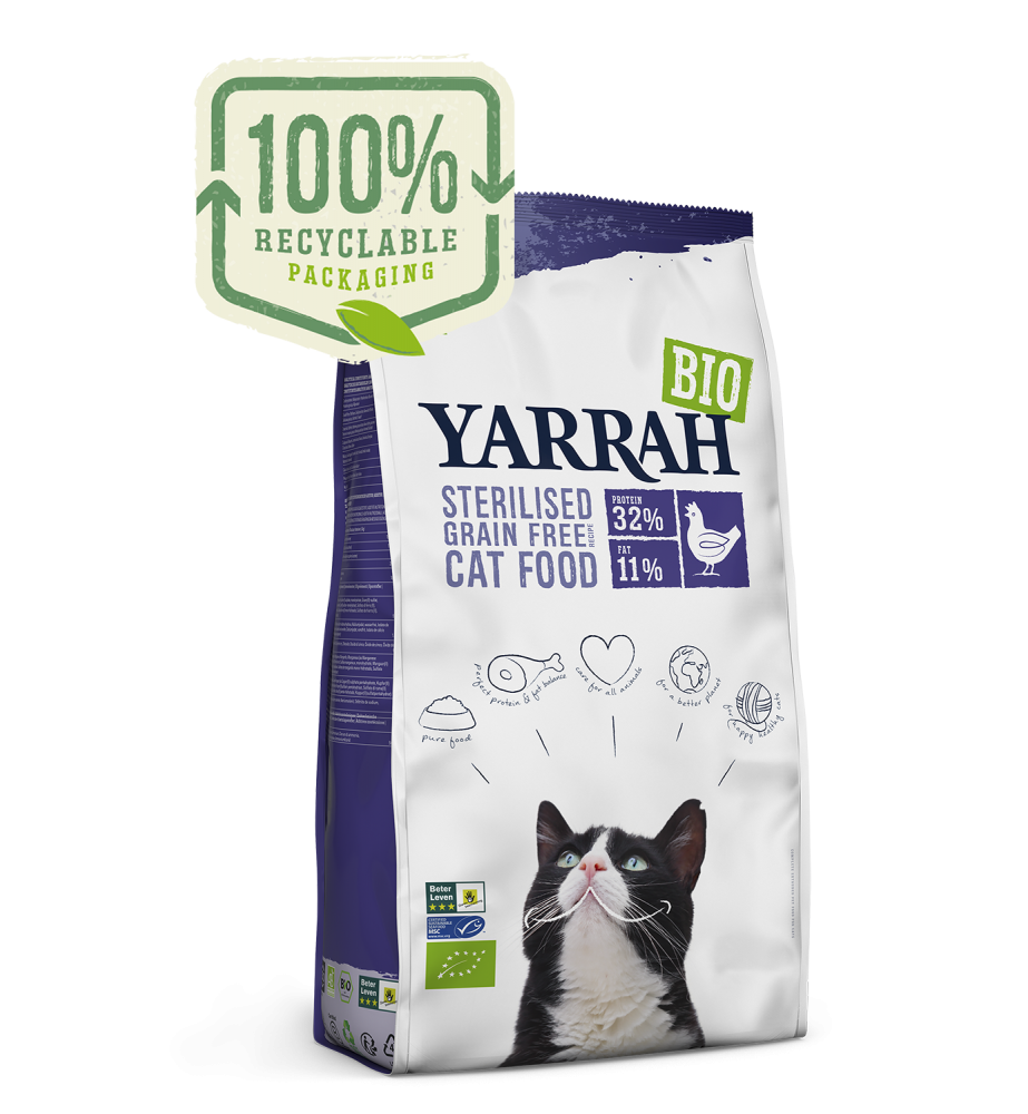 Yarrah Biologisch Grain-Free (Granenvrij) Gesteriliseerde / Gecastreerde Katten