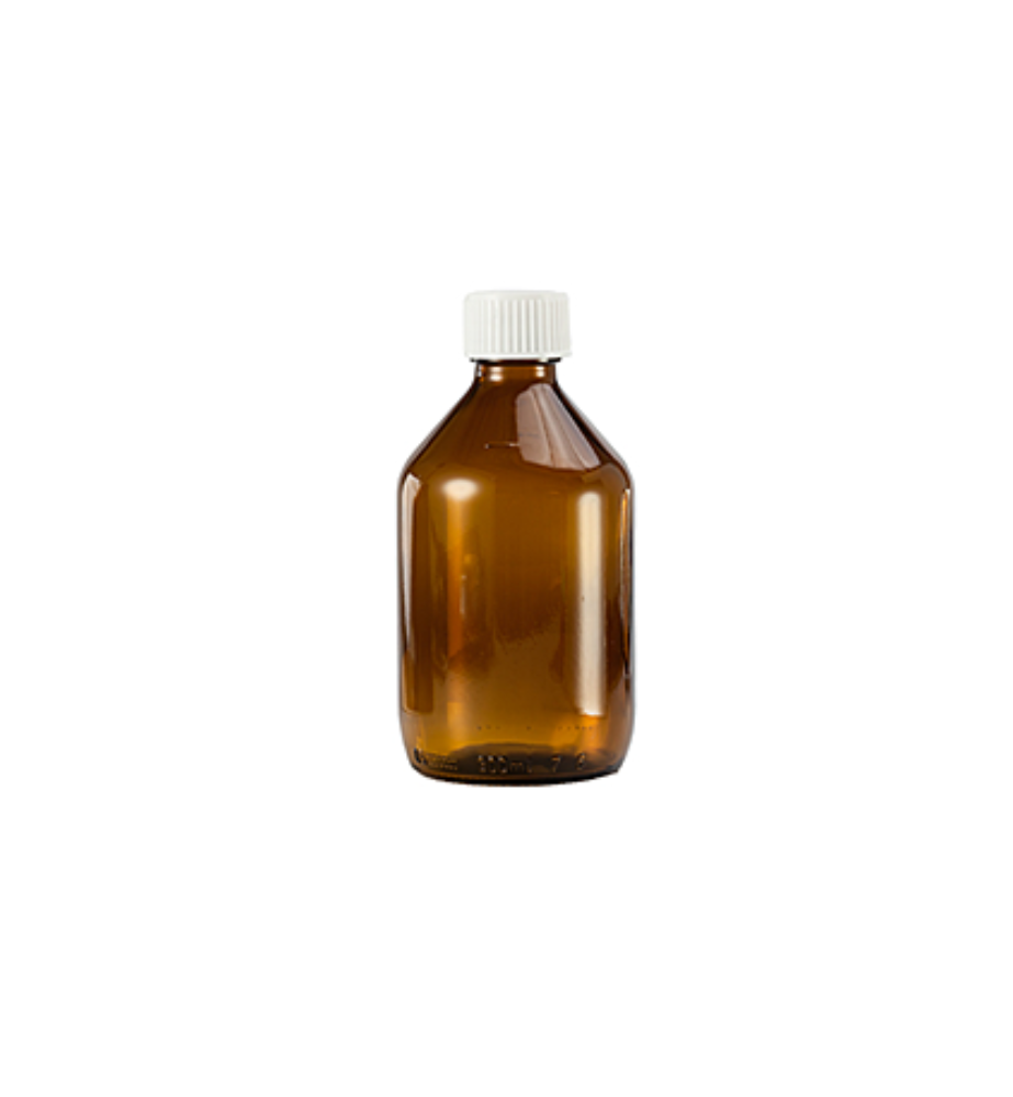 Medicijnfles Bruin Glas met dop 300 ml - 36 stuks