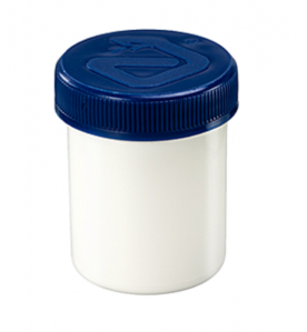 Zalfpotten Plastic Wit met Blauwe deksel 25 ml - 120 stuks