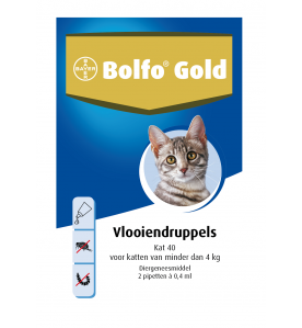 Bolfo Gold Kat 40 - Kleiner dan 4 kg - 4 pipetten