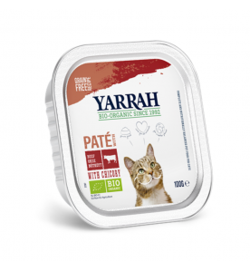 Yarrah Biologisch Kattenvoer Paté met Rund & Kip - 16 x 100 gram