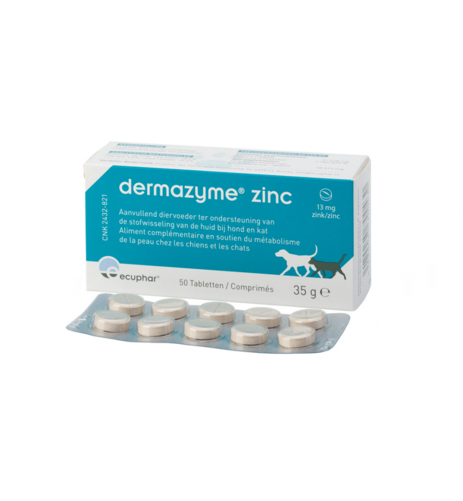 Dermazyme Zinc - 50 tabletten