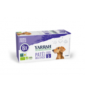 Yarrah Biologisch Hondenvoer Multipack Paté (Kip & Kalkoen) - 6 x 150 gram