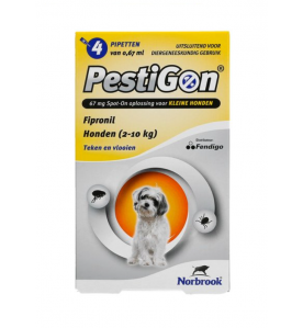 Pestigon 67 mg (2 t/m 10 kg) - 4 pipetten
