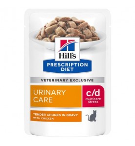 Hill's PD C/D Urinary Care Stress Maaltijdzakjes met Kip - 12 x 85 gram