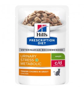 Hill's PD C/D Urinary Stress + Metabolic Maaltijdzakjes -  12 x 85 gram