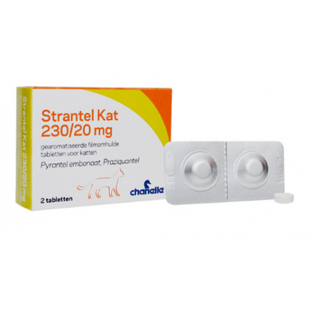 Strantel Kat 230/20 mg - 2 tabletten