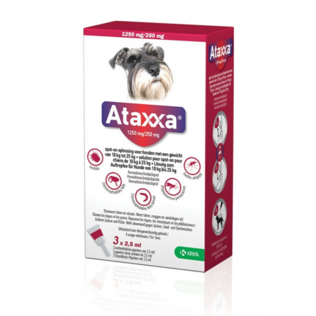 Ataxxa 1250/250 mg (10 t/m 25 kg) - 3 pipetten