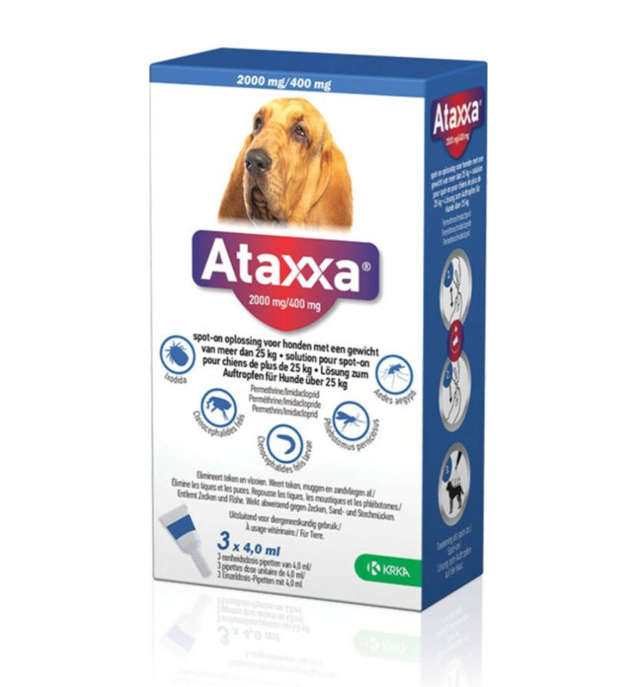 Ataxxa 2000/400 mg (+ 25 kg) - 3 pipetten