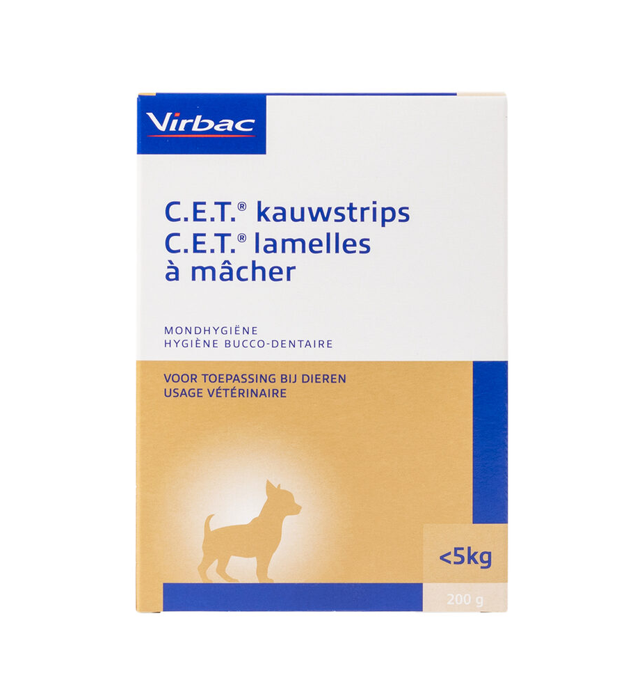 C.E.T. Kauwstrips hond (- 5 kg) - 200 gram