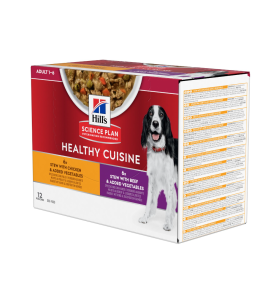 Hill's SP Healthy Cuisine Volwassen Hond Stoofpotje - 4 x 12 x 80 gram