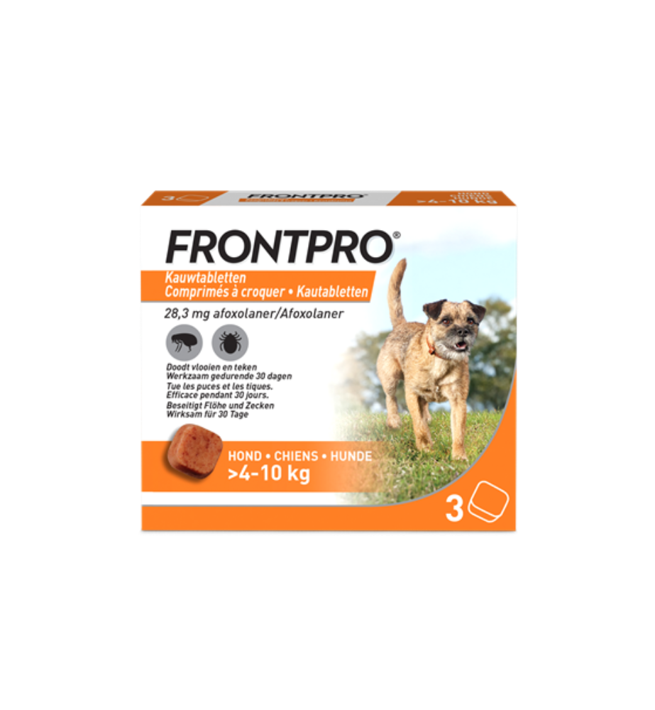 Frontpro 28 mg (4 t/m 10 kg) - 3 tabletten