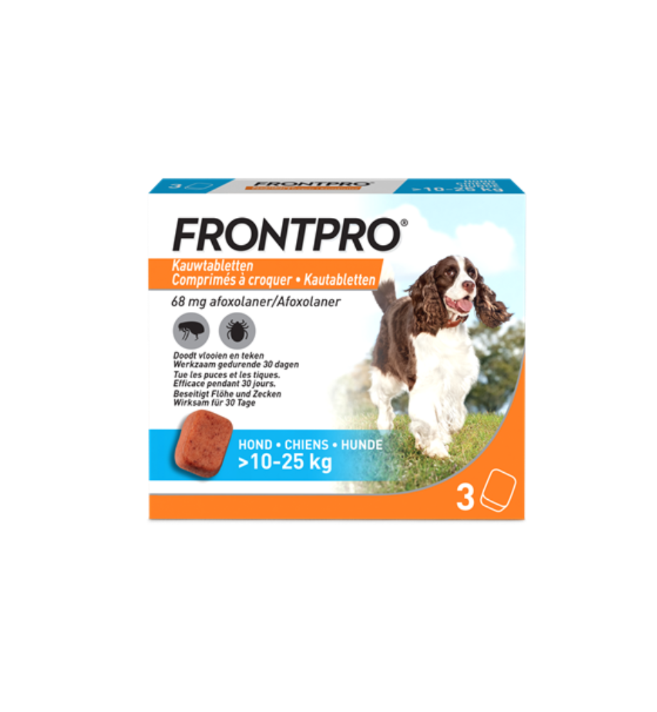 Frontpro 68 mg (10 t/m 25 kg) - 3 tabletten