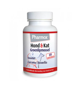 Pharmox Groenlipmossel Hond & Kat - 60 capsules
