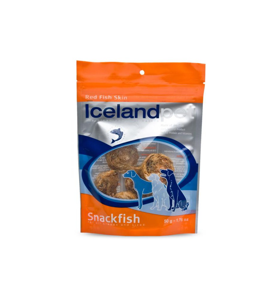 Icelandpet Dried Red Fish Skin (Roodbaars) 50 gram