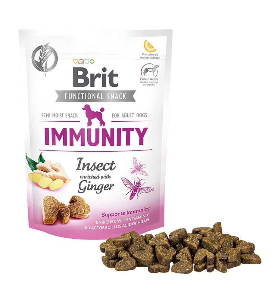 Brit Functional Snack Immunity Insect & Ginger - 150 gram