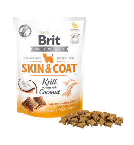 Brit Functional Snack Skin & Coat Krill & Coconut - 150 gram