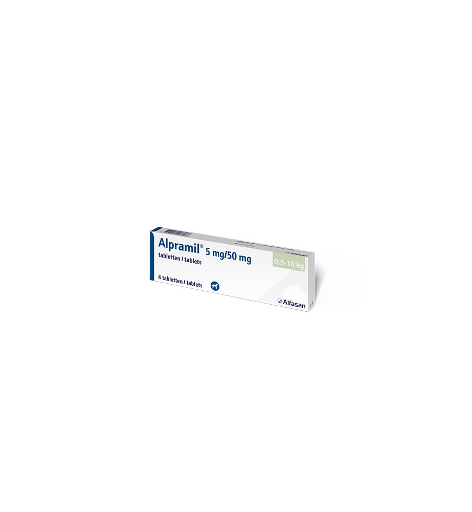 Alpramil Hond 5 mg / 50 mg (-10 kg) - 4 tabletten