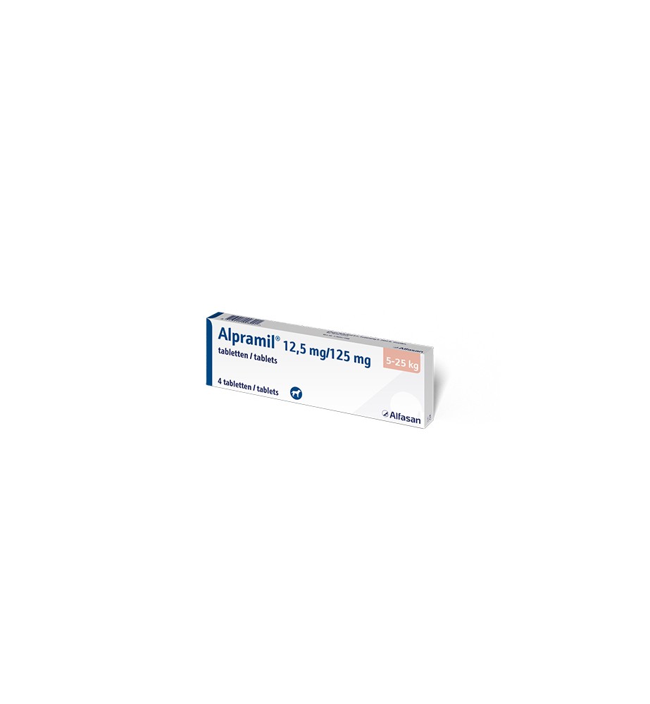 Alpramil Hond 12.5 mg / 125 mg (5 t/m 25 kg) - 4 tabletten