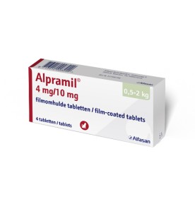 Alpramil Kat 4 mg / 10 mg (0.5 t/m 2 kg)