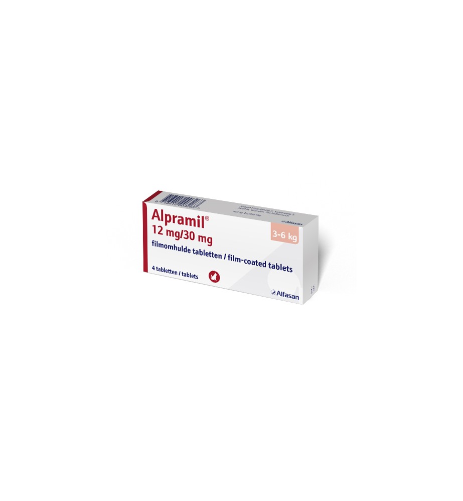 Alpramil Kat 12 mg / 30 mg (3 t/m 6 kg) - 4 tabletten