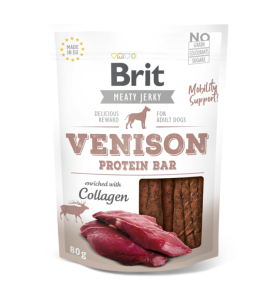 Brit Meaty Jerky Venison Protein Bar - 80 gram