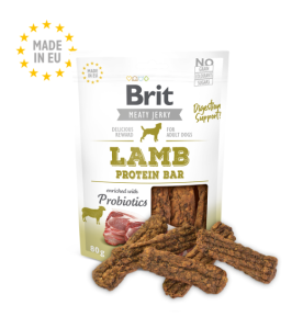 Brit Meaty Jerky Lamb Protein Bar - 80 gram