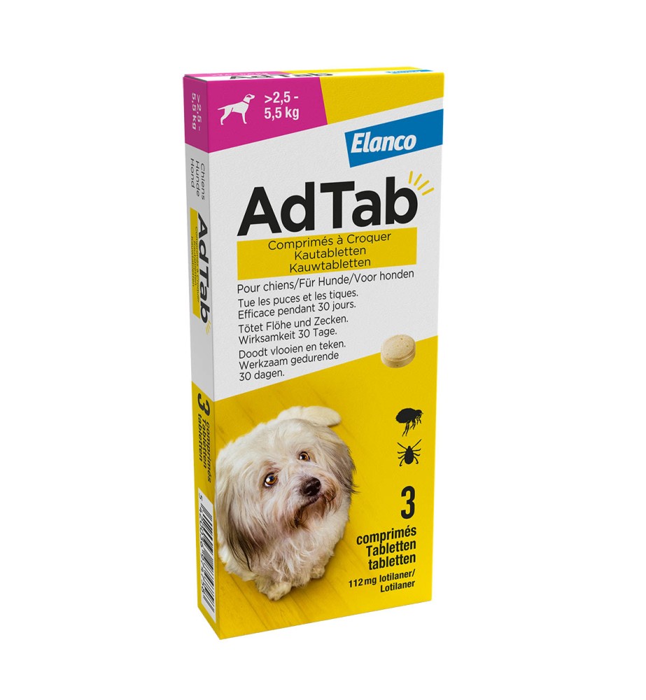 AdTab Hond (2.5 t/m 5.5 kg) - 3 tabletten
