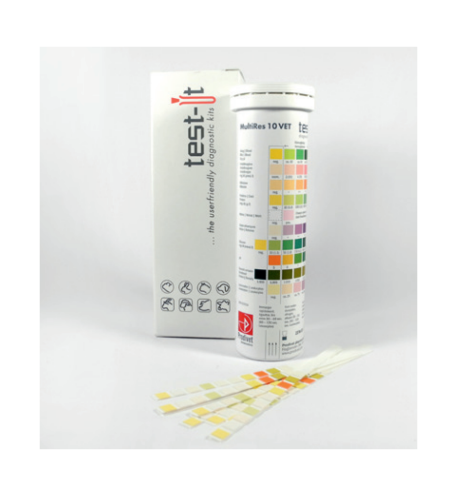 Test-it MultiRes 10 VET - Urine Test Strips - 100 strips